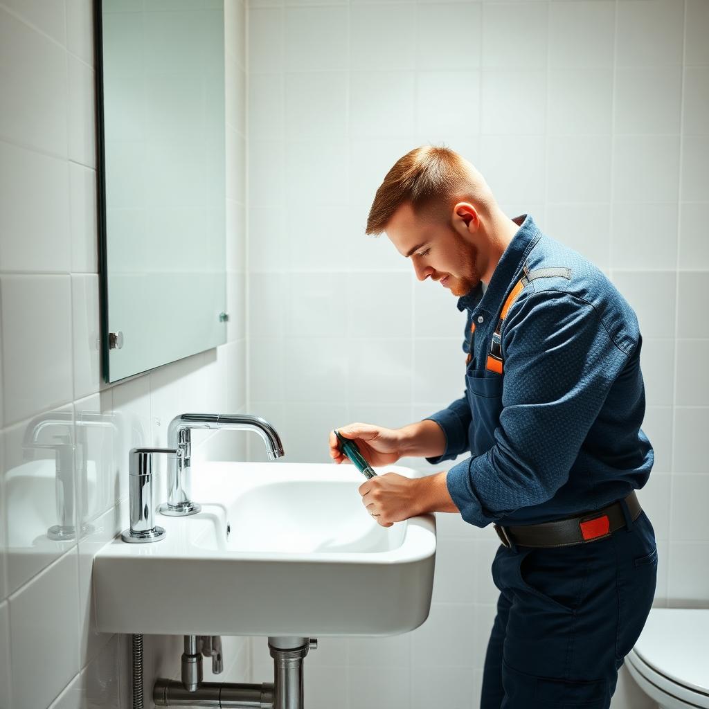 Progress Plumbing technician on an emergency call